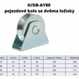 HDB-BU100 - pojezdové kolo se dvěma ložisky (6)